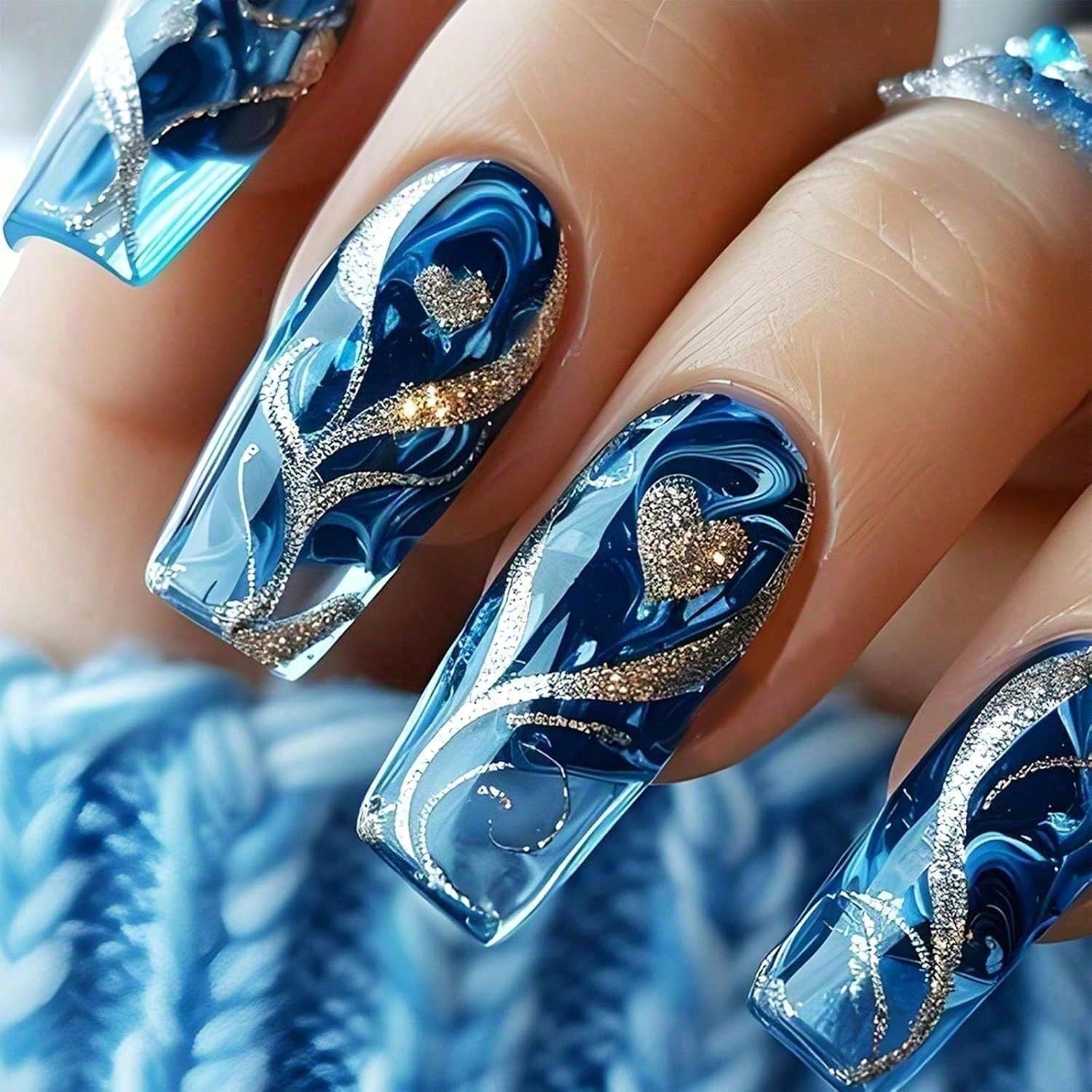 Gold Curve Sea Wave Press On N – Nail Art Ombre recenzja i cena