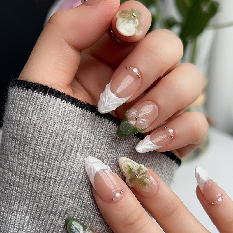 24pcs Almond Press on Nails Ti – Nail Art Full Design recenzja i cena
