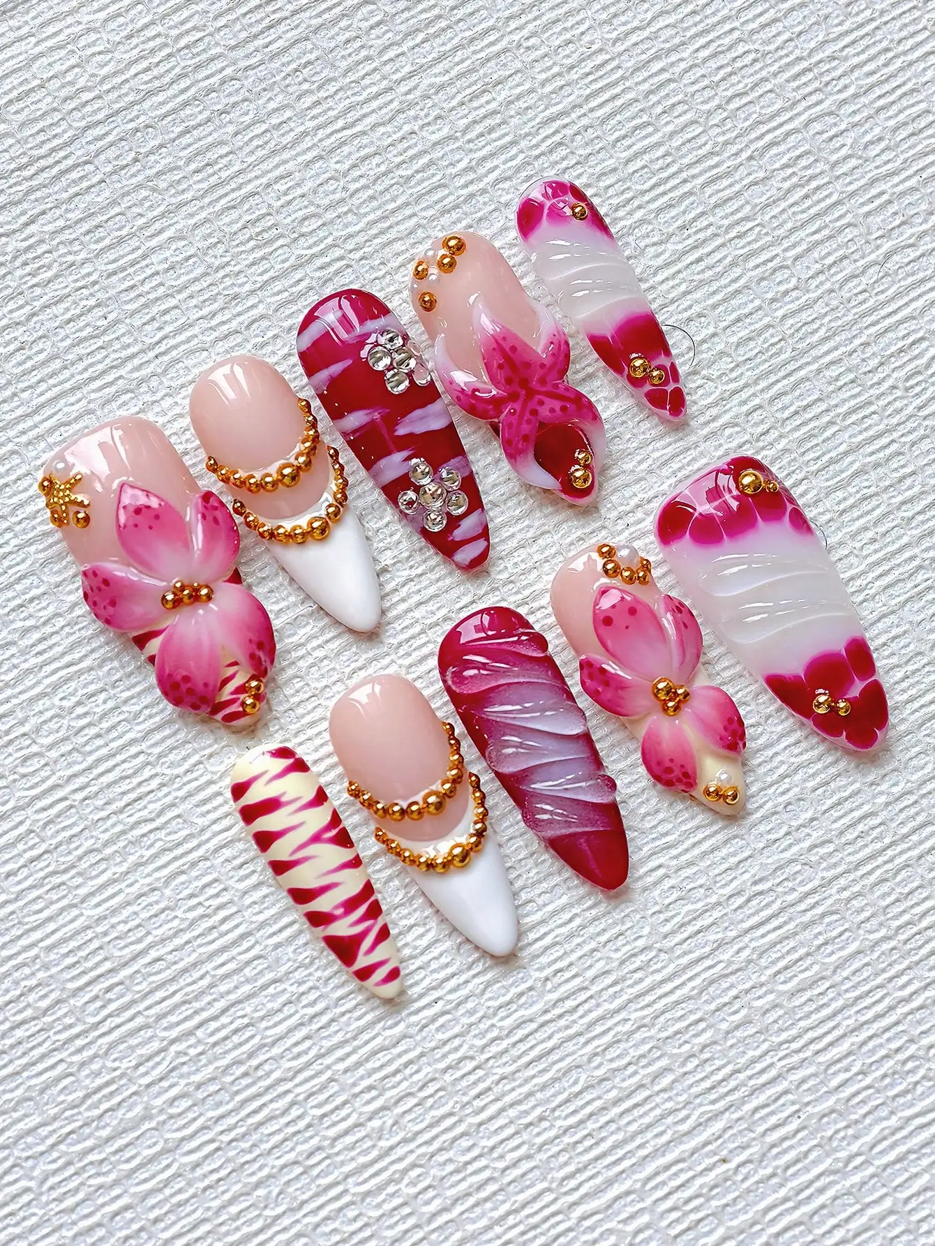 10pcs Y2K Elegant Almond-Shape – Nail Art Ombre recenzja i cena