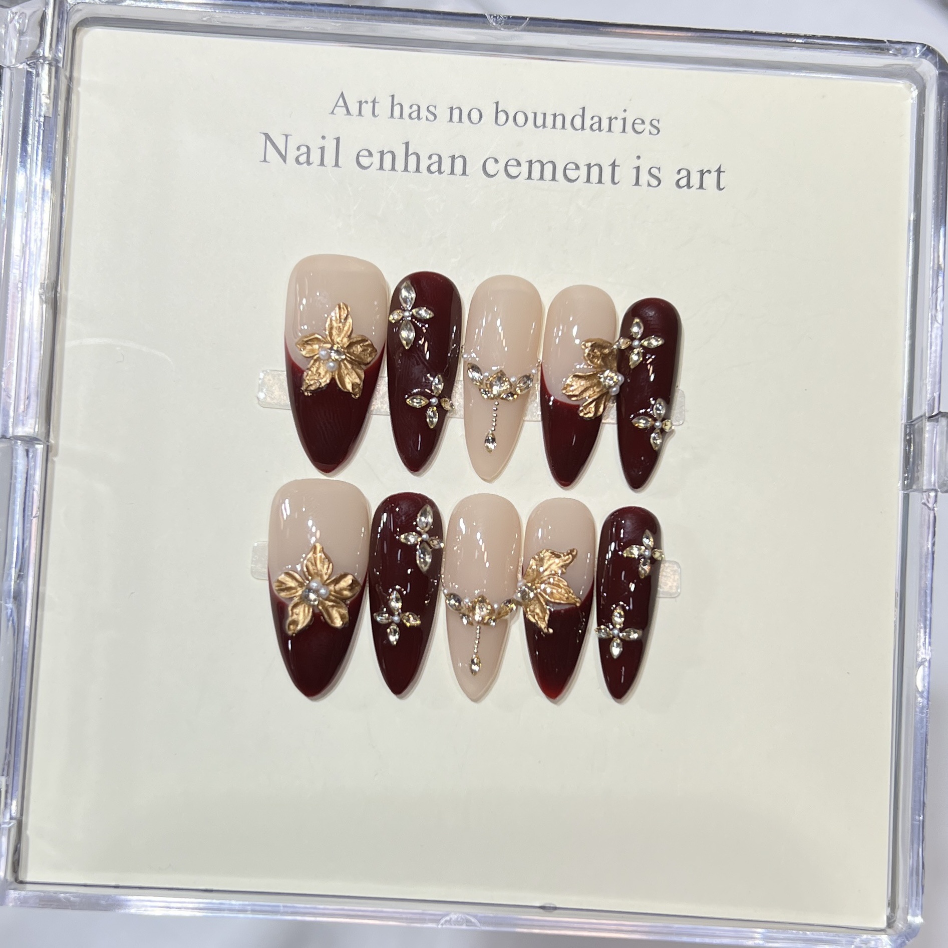 10Pcs Handmade Elegant French  – Nail Art French recenzja i cena