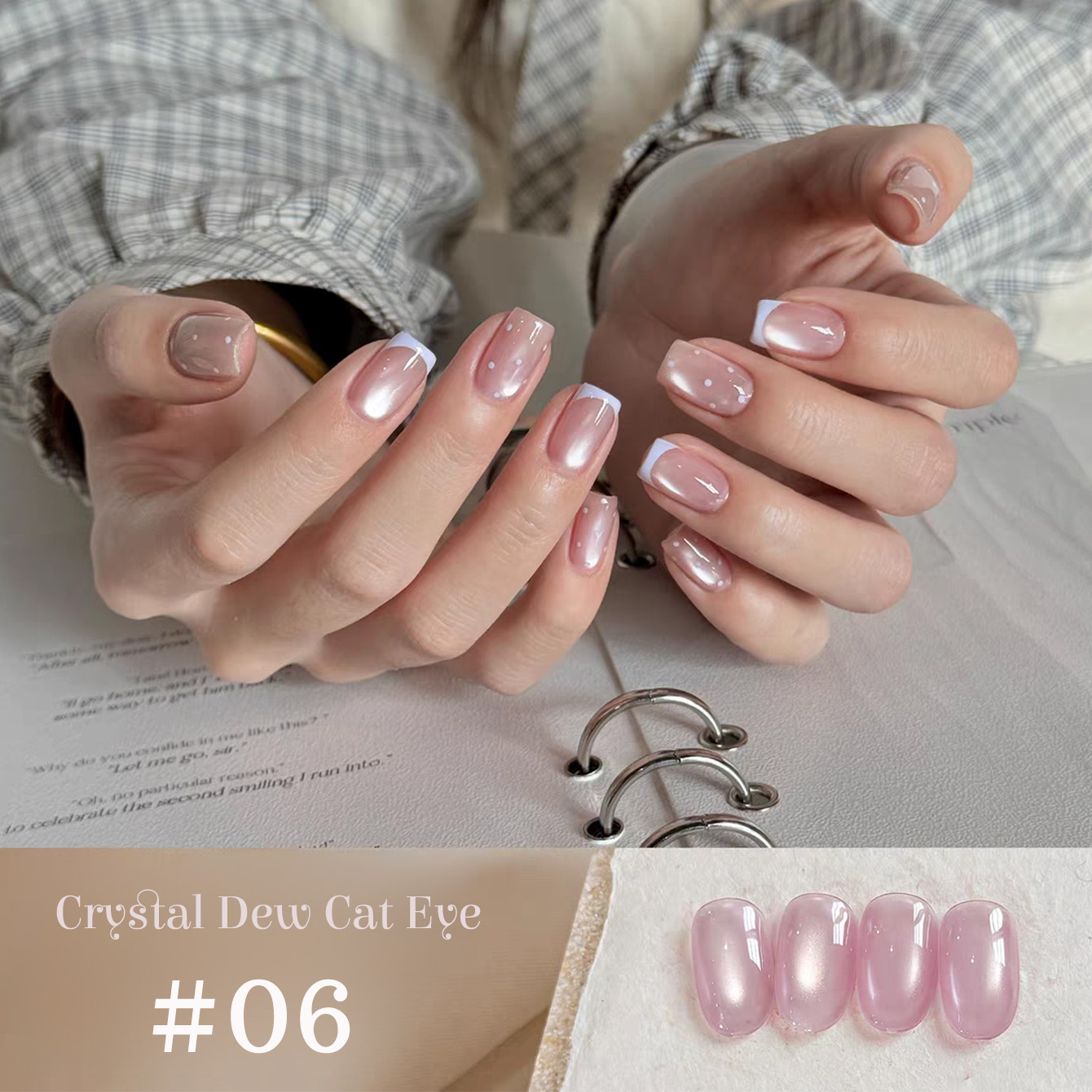 SHAKA 1-9PCS Ice Transparent C – Nail Art Cat Eye Pink recenzja i cena