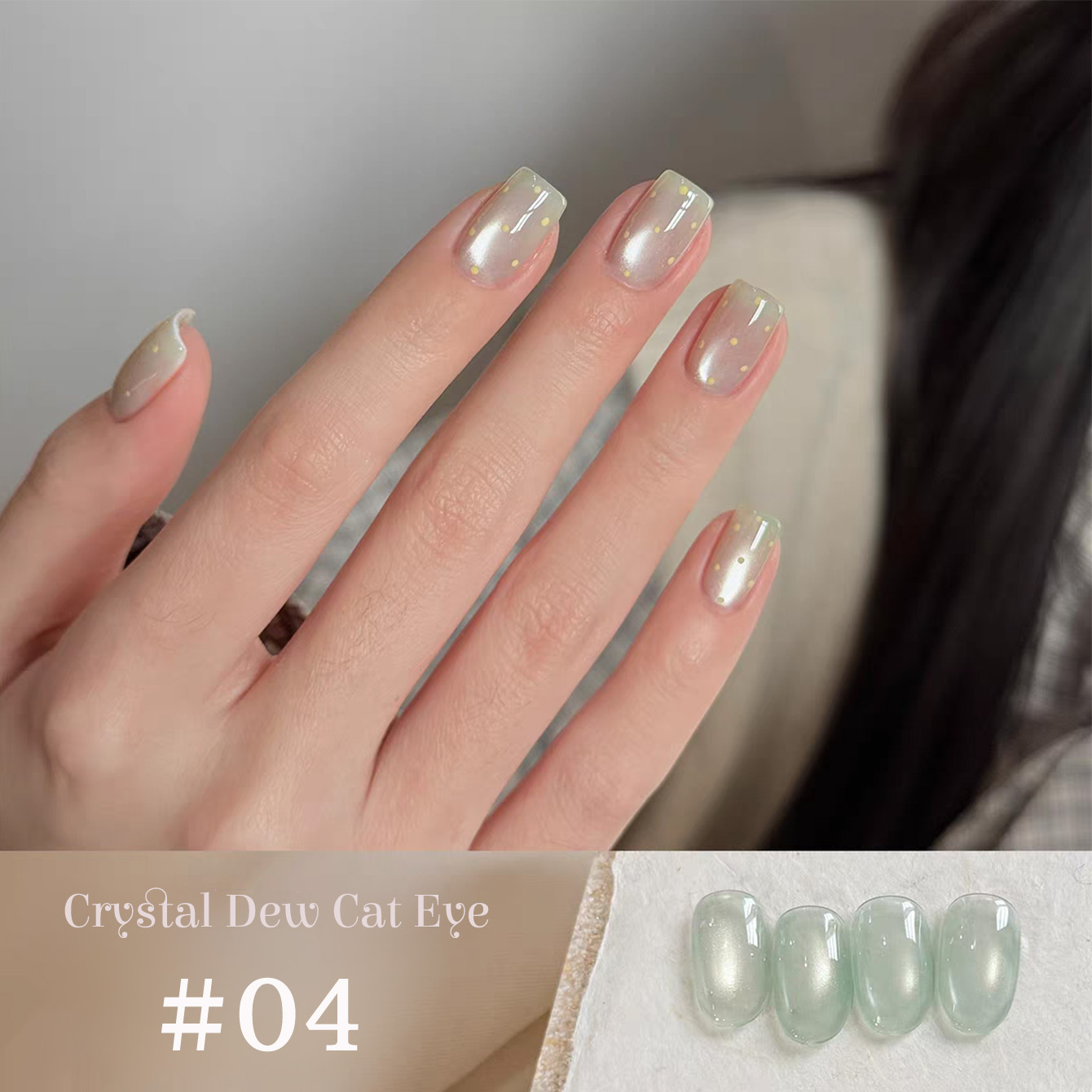 SHAKA 1-9PCS Ice Transparent C – Nail Art Cat Eye Pink recenzja i cena