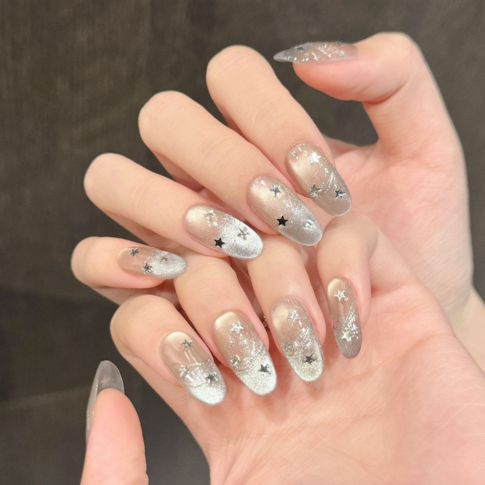 10pcs Cat's Eye Handmade Fake  – Nail Art French recenzja i cena