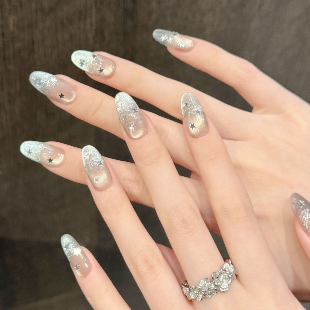 10pcs Cat's Eye Handmade Fake  – Nail Art French recenzja i cena
