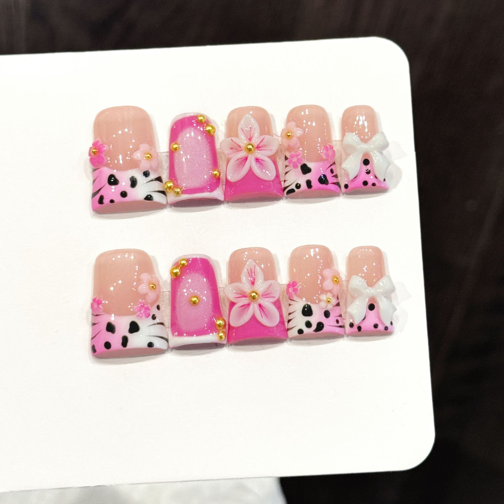10pcs Ocean Style Fake Nails D – Nail Art French recenzja i cena