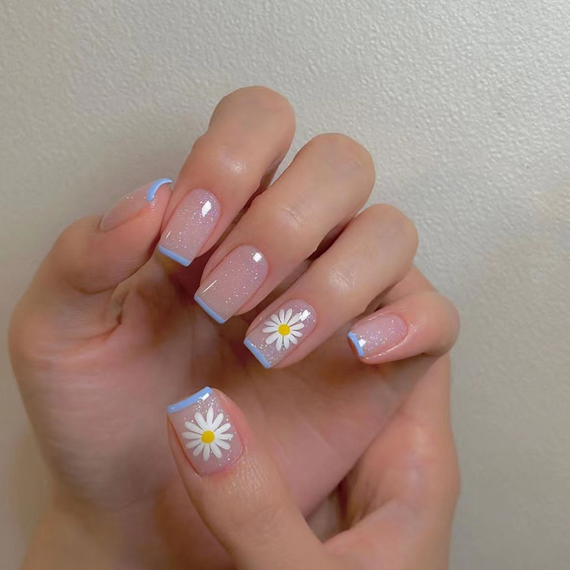 24ps/set Short Fake Nails for  – Nail Art French recenzja i cena