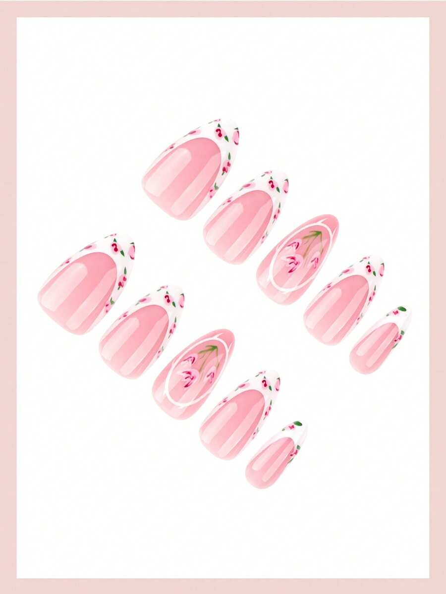 24pcs Medium White French Stil – Nail Art Full Design recenzja i cena
