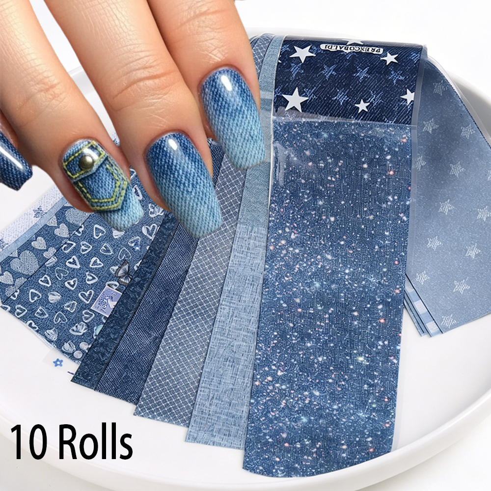 10 Rolls 3.8*20cm Retro Salt-s – Nail Art Denim recenzja i cena