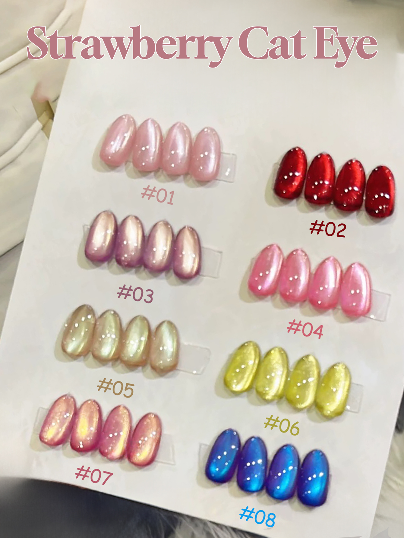 1-12pcs PSK New Whitening Stra – Nail Art Cat Eye Pink recenzja i cena