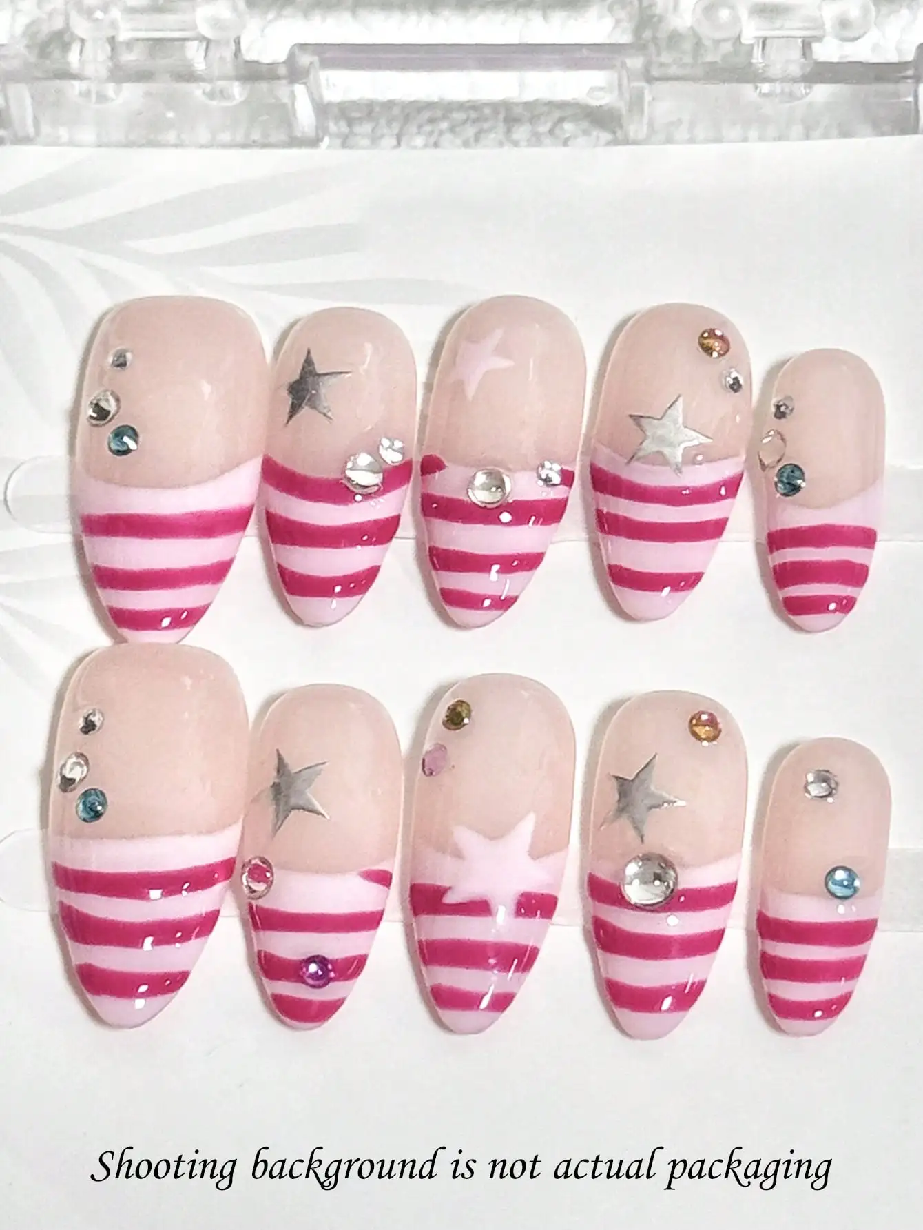 10pcs Minimalist French INS Fr – Nail Art Fuchsia recenzja i cena