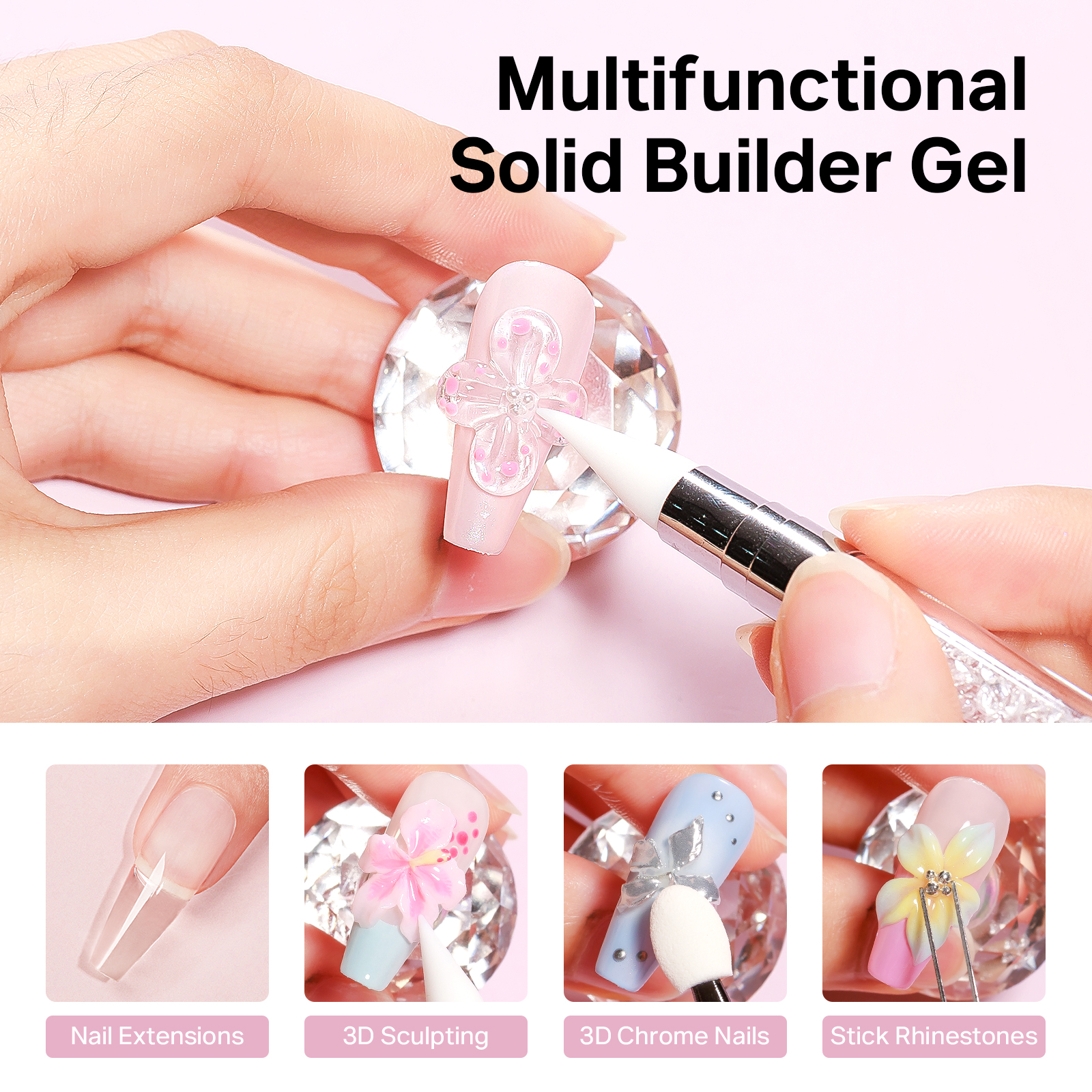 MIZHSE Builder Nail Gel White  – Nail Art Extension recenzja i cena