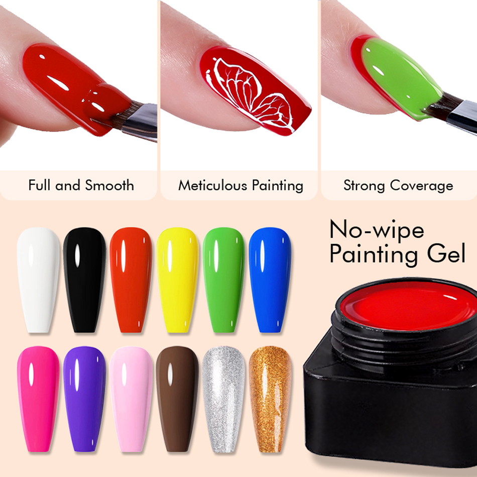 CHUNSHU 5ml No Wipe 4in1 Semi- – Nail Art Full Design recenzja i cena